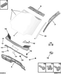 9806795180-GLASS WINDSHIELD