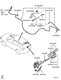 8253A232-BLADE ASSY,RR WINDOW WIPER