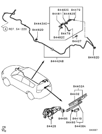 8253A030-BLADE ASSY,RR WINDOW WIPER