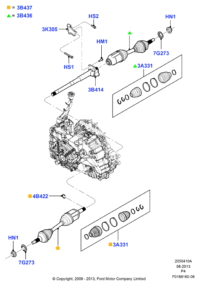 7T4Z3A331B-BOOT KIT STEERING GEAR