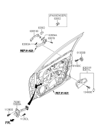 826112L0009K-HOUSING ASSY-DOOR INSIDE HANDL