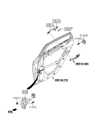 83652B3000-COVER-RR DR O/S HDL,LH