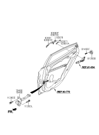 794803X001-CHECKER ASSY-RR DR L