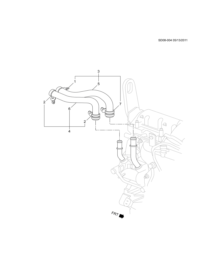 26061449-Clamp, power steering gear inlet hose (gray coating) (steel spring type)