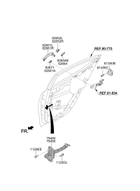 79480F0500-CHECKER ASSY-RR DR L