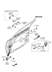 82662D4030-COVER-FR DR O/S HDL RH