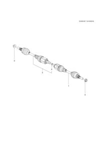 23344340-Shaft, front drive half