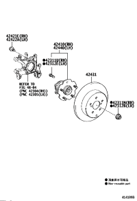 4241042040-Hub & bearing assy-rr axle rh
