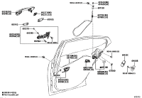6905033140-LOCK ASSY, REAR DOOR W/MOTOR, RH