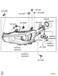8301B945-BODY,HEADLAMP,LH