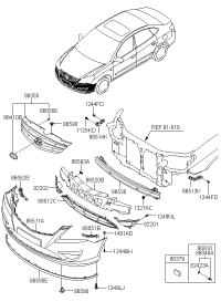 863500Q000-GRILLE ASSY-RADIATOR