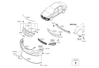 863530Q600-COVER-RADIATOR GRILLE UPR