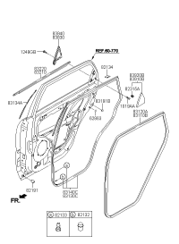 831101F001-W/STRIP-RR DR BODY SIDE LH
