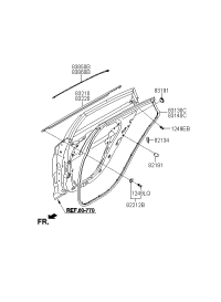 83130C1000-W/strip assy-rr dr side lh