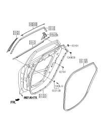 838603V000-MOULDING ASSY-RR DR FRAME,RH