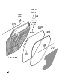 83110Q7000-W/STRIP-RR DR BODY SIDE LH