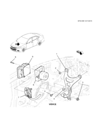 23454069-Bracket, brake pressure regulating valve (* module 1)