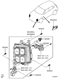 8315A099-Lamp assy, front turn and fog, lh