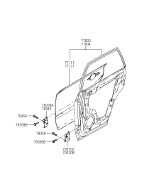 770032E050-PANEL ASSY-RR DR LH