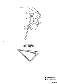 6271078020-WINDOW ASSY, QUARTER, RH