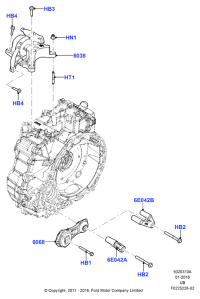 BB5Z6038B-RUBBER,T/MISSION MT