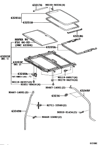 6320133081-GLASS SUB-ASSY, SLIDING ROOF