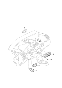 5K0907044GR-Display and operation unit and control unit of electronic control air conditioner for vehicles equi