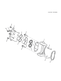22850989-Kit, front disc brake plate repair (full)