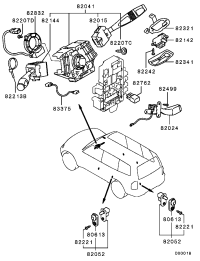 MR329530-Switch, steering column