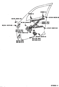 6871033010-HINGE ASSY, FRONT DOOR, LOWER, RH/LH