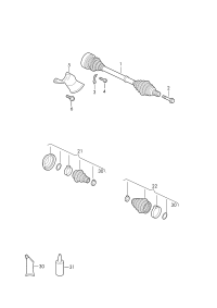 4M0501203D-Swing shaft with cv joint