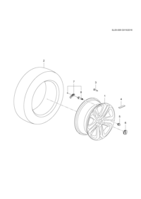 26677711-Front and rear wheel (16-inch wheel for D2LC: S)