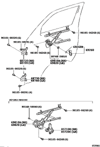6871026020-HINGE ASSY FRONT DOOR UPPER RH