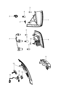 7B0945095C-Tail lamp & back-up lamp