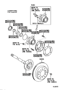 4241060060-Hub & bearing assy-rr axle rh
