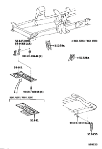 5132836030-Bracket, front suspension member, rh