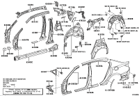 6563830141-LINER, REAR WHEEL HOUSE, LH