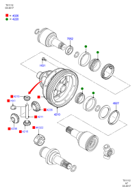 8U3R4211AA-Shaft-differential pinion