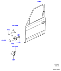 LR018179-HINGE ASSY-FR DR UPR LH
