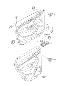 L8UD959565A5PR-Switch, for power adjustable and folding mirror ghost (black)