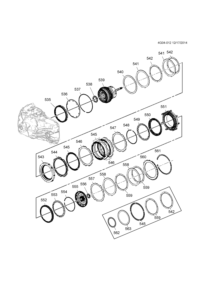 24260696-Disc, low & reverse clutch (with friction material) (including 545) (with 3 discs and instructions)