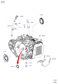 6E537J216AA-GASKET,W.PUMP INLET