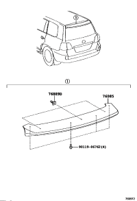 7608560020C0-SPOILER SUB-ASSY, REAR