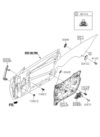 824712M010-PNL ASSY-FR DR MODULE,LH