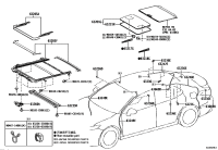 6320106190-GLASS SUB-ASSY, SLIDING ROOF