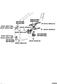 6871002030-HINGE ASSY FRONT DOOR UPPER RH