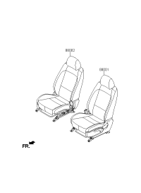 88001B3170YC7-Seat assy-front lh