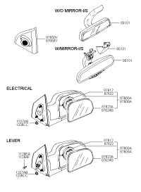 876102E110-MIRROR ASSY-OUTSIDE RR VIEW,LH