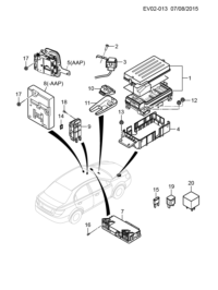 9074070-Block, accessory wire harness