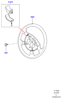 LR011876-Wheel assy-steering